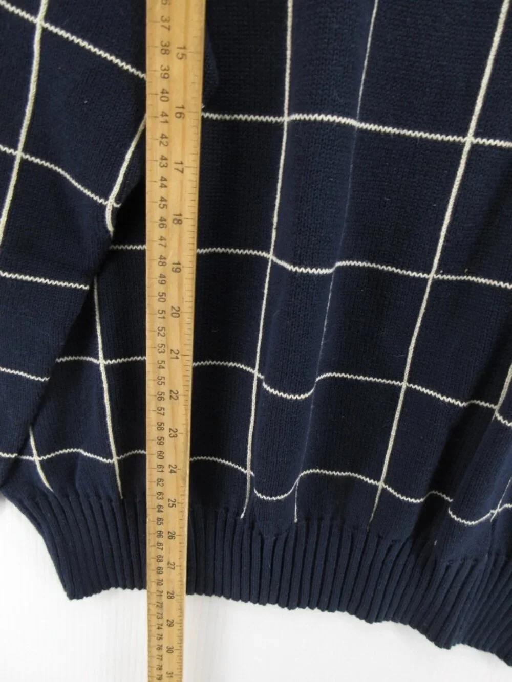 VINTAGE Polo Ralph Lauren Sweater XL Navy Golf Crest Ribbed Chunky Knit